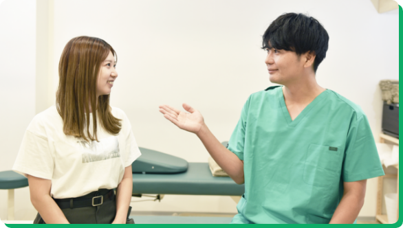 問診を受ける女性の様子